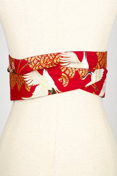 Ceinture OBI Grues Kanage bordeaux
