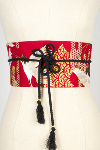 Ceinture OBI Grues Kanage bordeaux