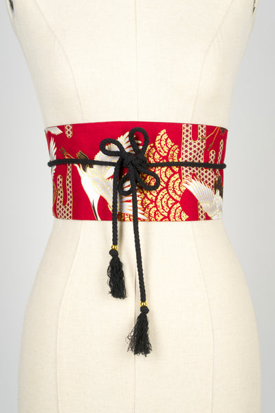 Ceinture OBI Grues Kanage bordeaux