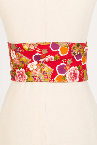 Ceinture OBI Hexagone rouge - Fleurs d'Ascenseurs