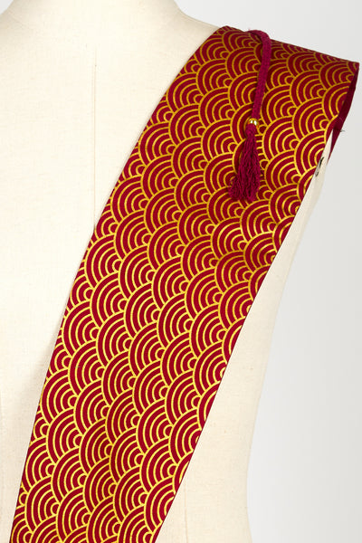 Ceinture OBI Seigaiha or bordeaux