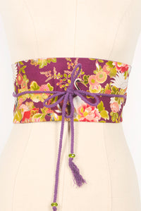 Ceinture OBI Momotsuru violet - Fleurs d'Ascenseurs