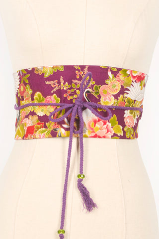 Ceinture OBI Momotsuru violet - Fleurs d'Ascenseurs