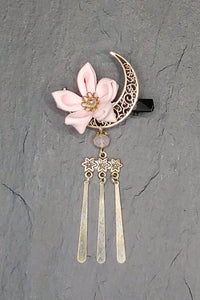 Barrette LUNA Rose pale - Fleurs d'Ascenseurs