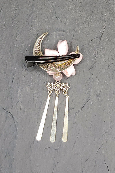 Barrette LUNA Rose pale - Fleurs d'Ascenseurs