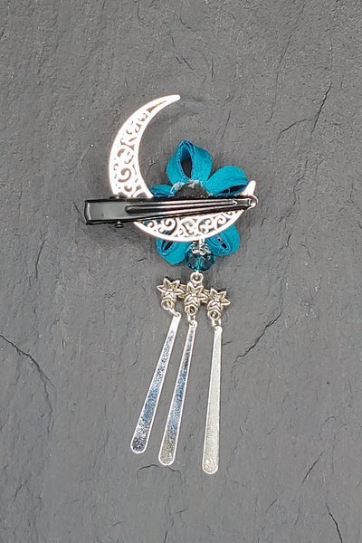  Barrette LUNA Turquoise - Fleurs d'Ascenseurs