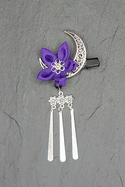 Barrette LUNA Violette - Fleurs d'Ascenseurs