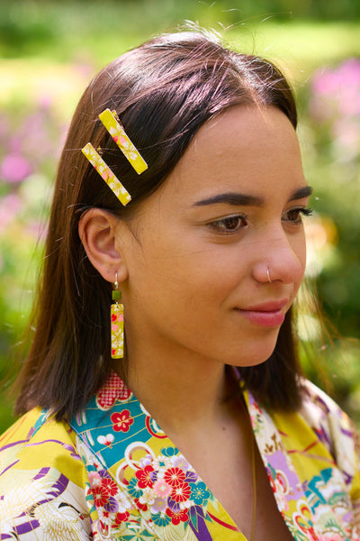 Petite pince WASHI Cerisier jaune