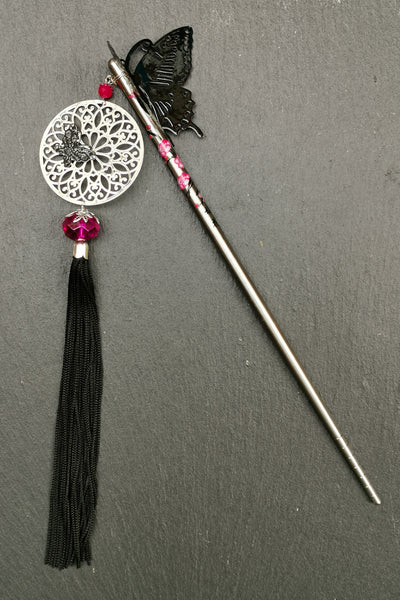 Pic à cheveux LE TEMPS S'ENVOLE - Fleurs d'Ascenseurs