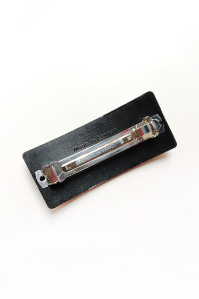 Dos de barrette japonaise en papier washi laqué - Fleurs d'Ascenseurs