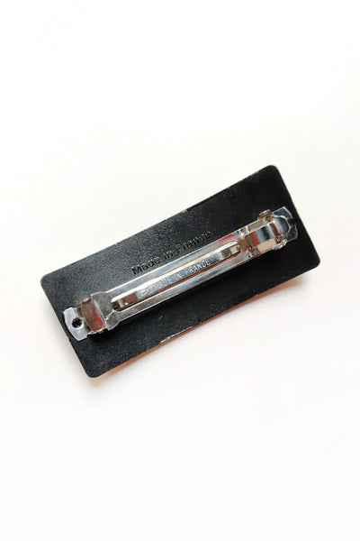 Dos de barrette japonaise en papier washi laqué - Fleurs d'Ascenseurs