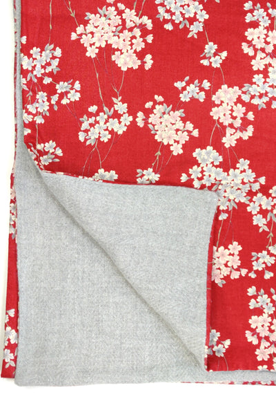 Echarpe chaude en tissu japonais sakura rouge