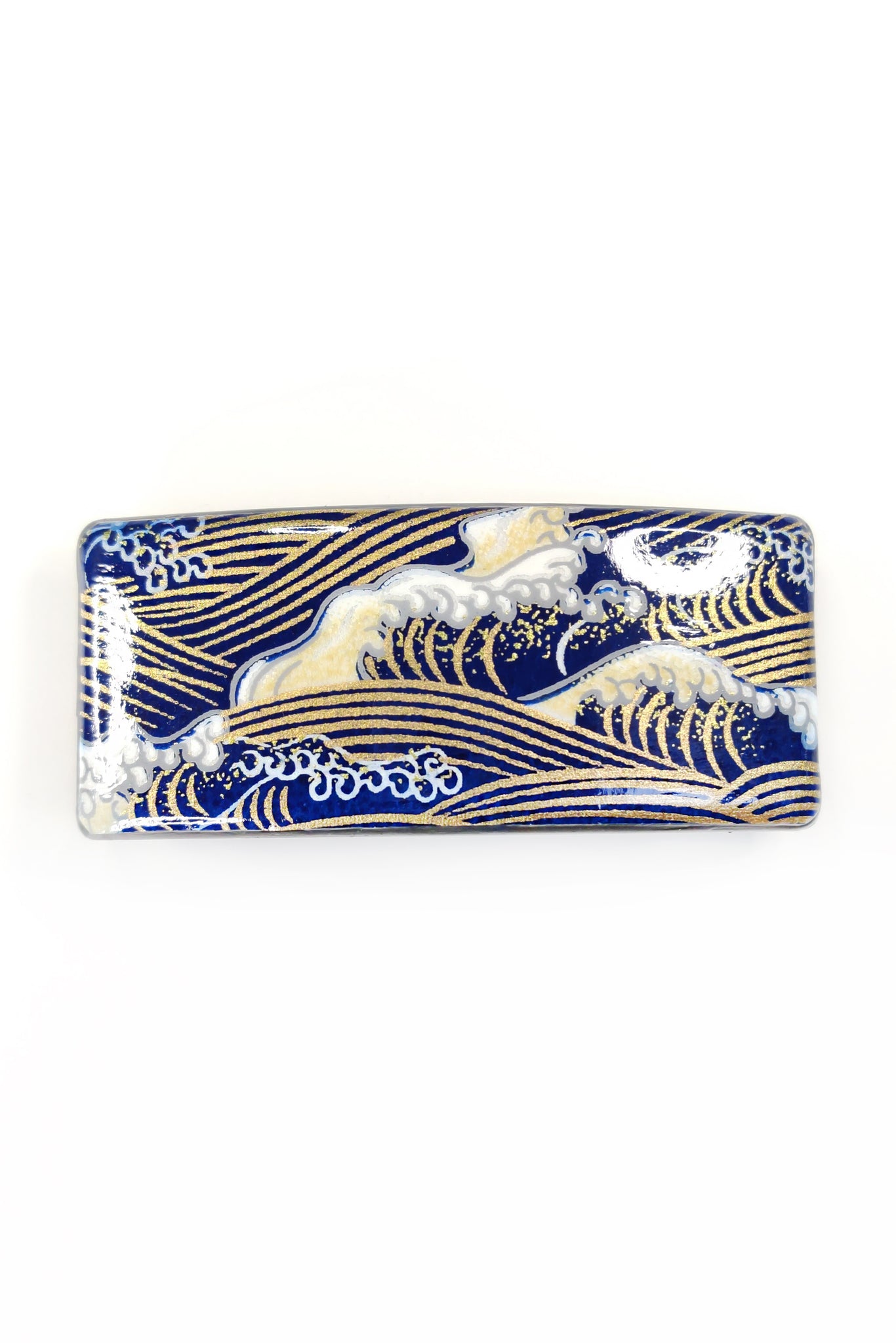 Barrette large WASHI Vague bleue