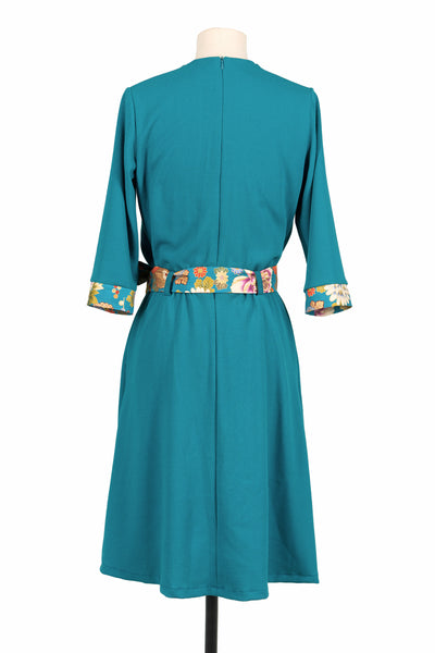 Robe IZUMI Hanabi turquoise - Fleurs d'Ascenseurs