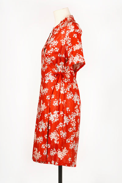 Robe japonaise YUKATA Sakura rouge - Fleurs D'Ascenseurs