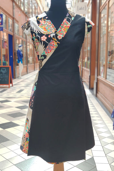 Robe japonaise NOA Temari noir - Fleurs d'Ascenseurs