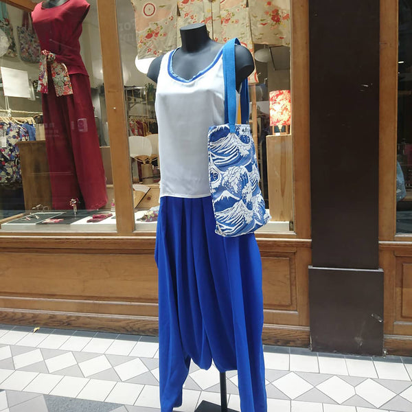 Sac totebag HOKUSAI vague bleu