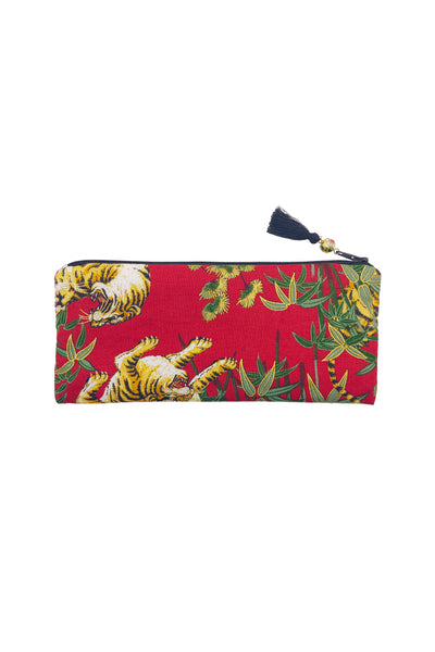 Trousse longue LOON Tigres rouge - Fleurs d'Ascenseurs