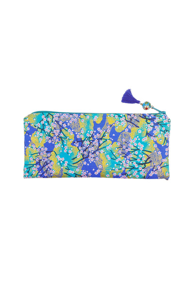 Trousse longue LOON Ume turquoise - Fleurs d'Ascenseurs