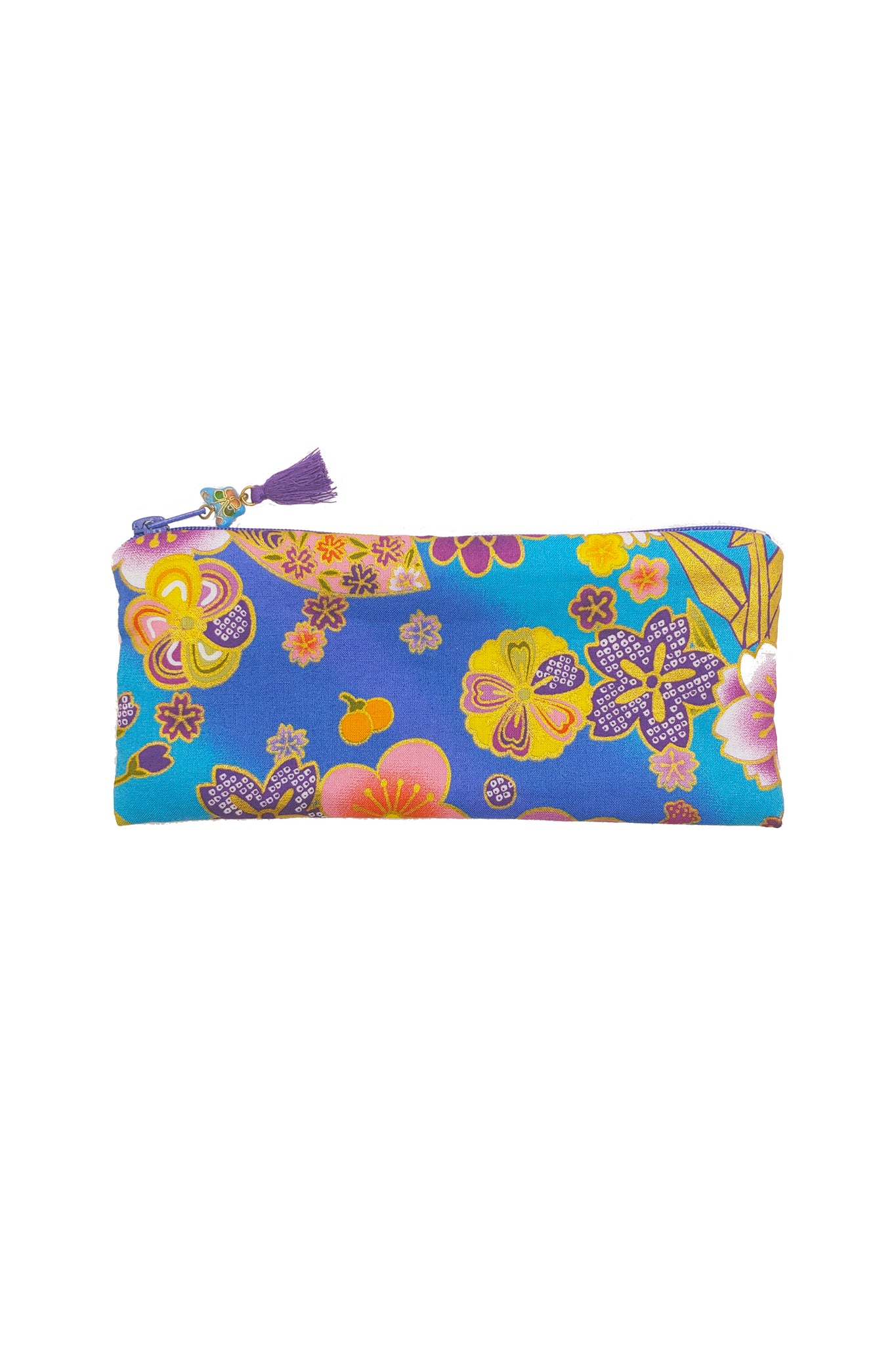 Trousse longue LOON Chariot fleuri turquoise - Fleurs d'Ascenseurs