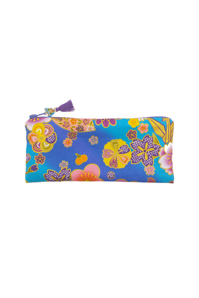 Trousse longue LOON Chariot fleuri turquoise - Fleurs d'Ascenseurs