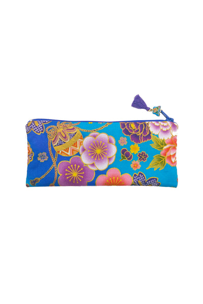 Trousse longue LOON Chariot fleuri turquoise - Fleurs d'Ascenseurs