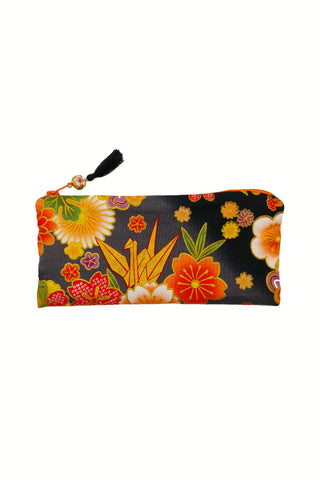 Trousse longue LOON Chariot fleuri noir - Fleurs d'Ascenseurs