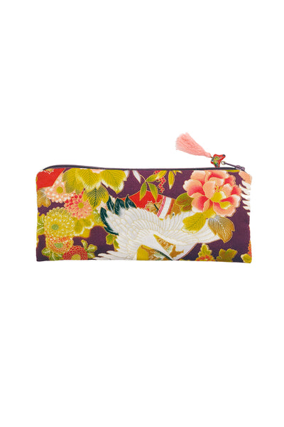 Trousse longue LOON Momotsuru violet - Fleurs d'Ascenseurs