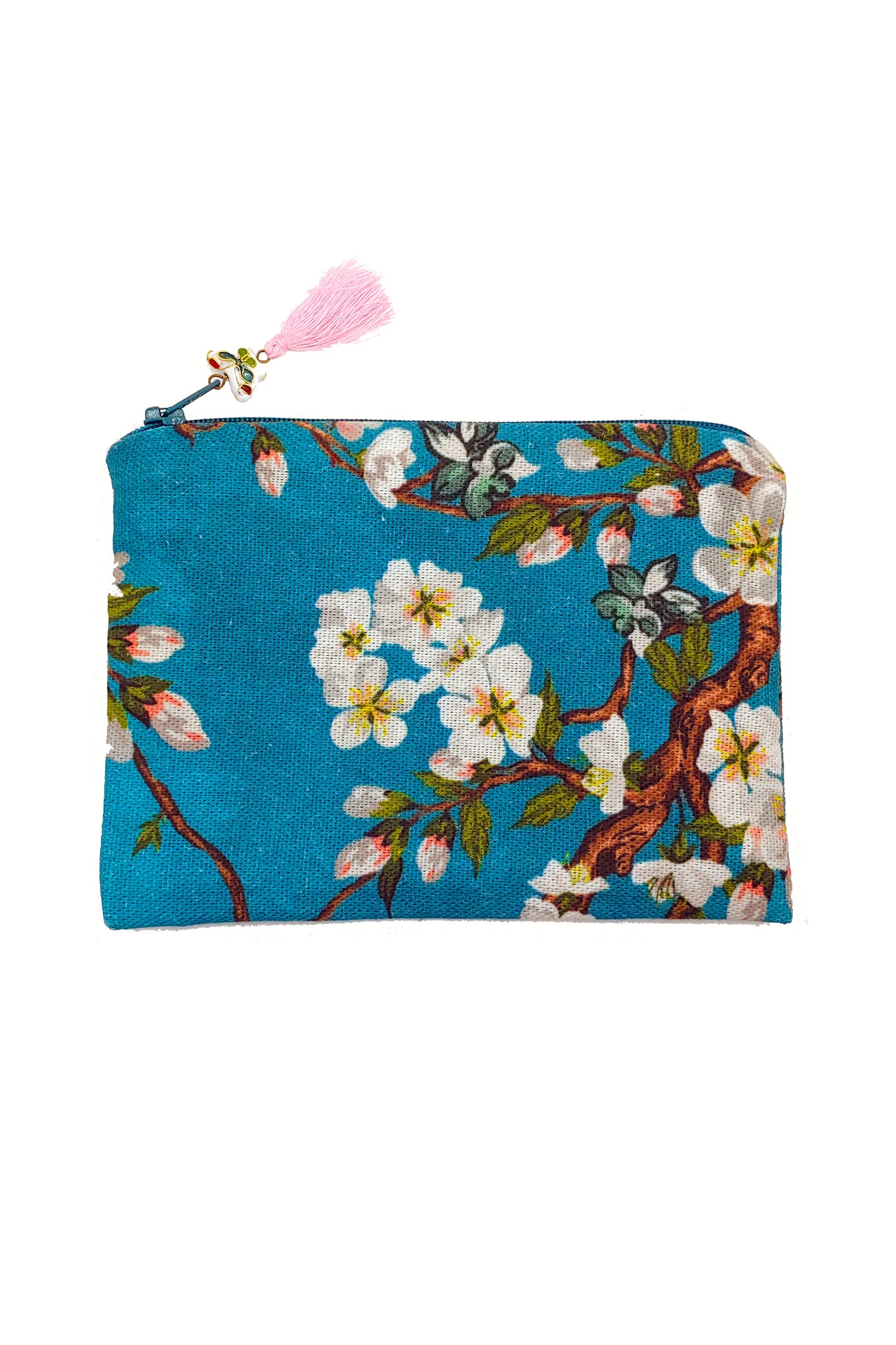 Trousse MOON Amandiers turquoise - Fleurs d'Ascenseurs