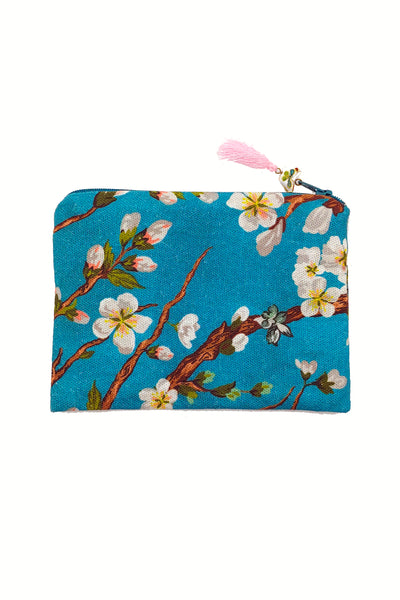 Trousse MOON Amandiers turquoise - Fleurs d'Ascenseurs