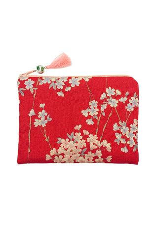 Trousse MOON Sakura rouge - Fleurs d'Ascenseurs