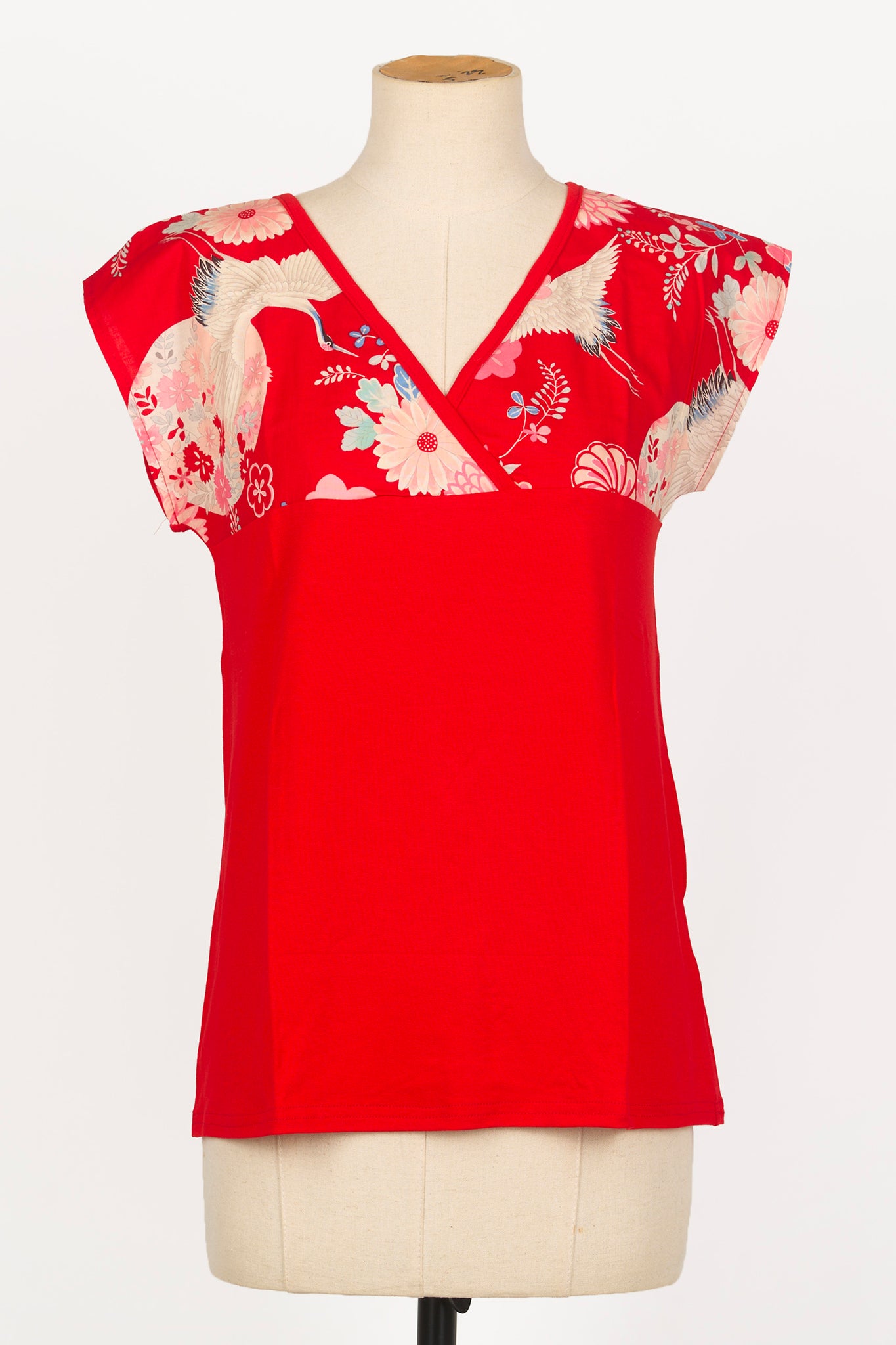 T-shirt NAOKO Bulle rouge - Fleurs d'Ascenseurs