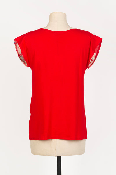 T-shirt NAOKO Bulle rouge - Fleurs d'Ascenseurs