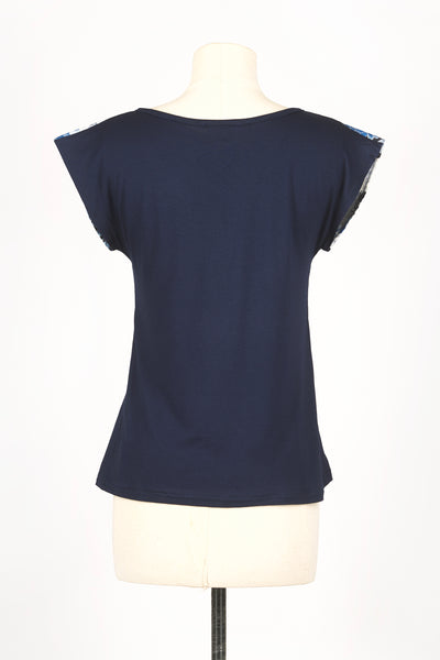 T-shirt NAOKO Grues argent - Fleurs d'Ascenseurs
