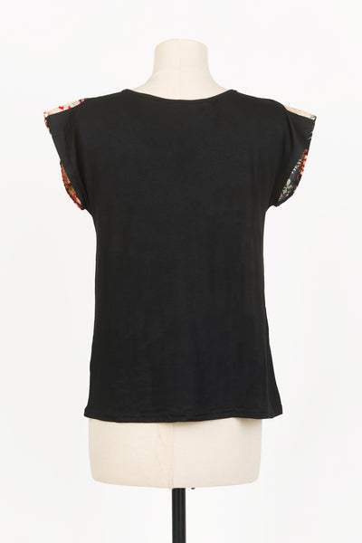 T-shirt NAOKO Bulle noire - Fleurs d'Ascenseurs