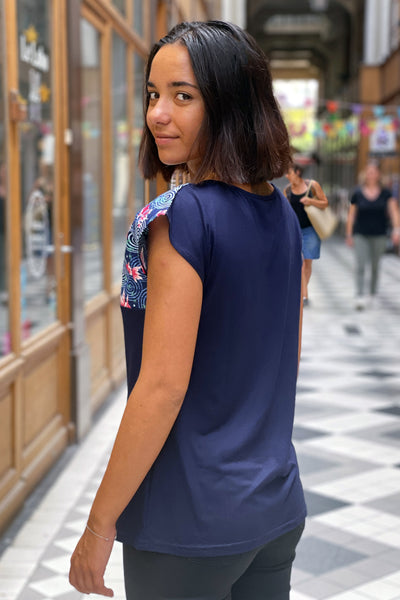 T-shirt NAOKO Poissons rouges - Fleurs d'Ascenseurs