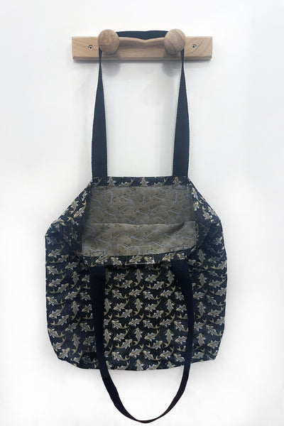 Sac totebag Carpes noires - Fleurs d'Ascenseurs