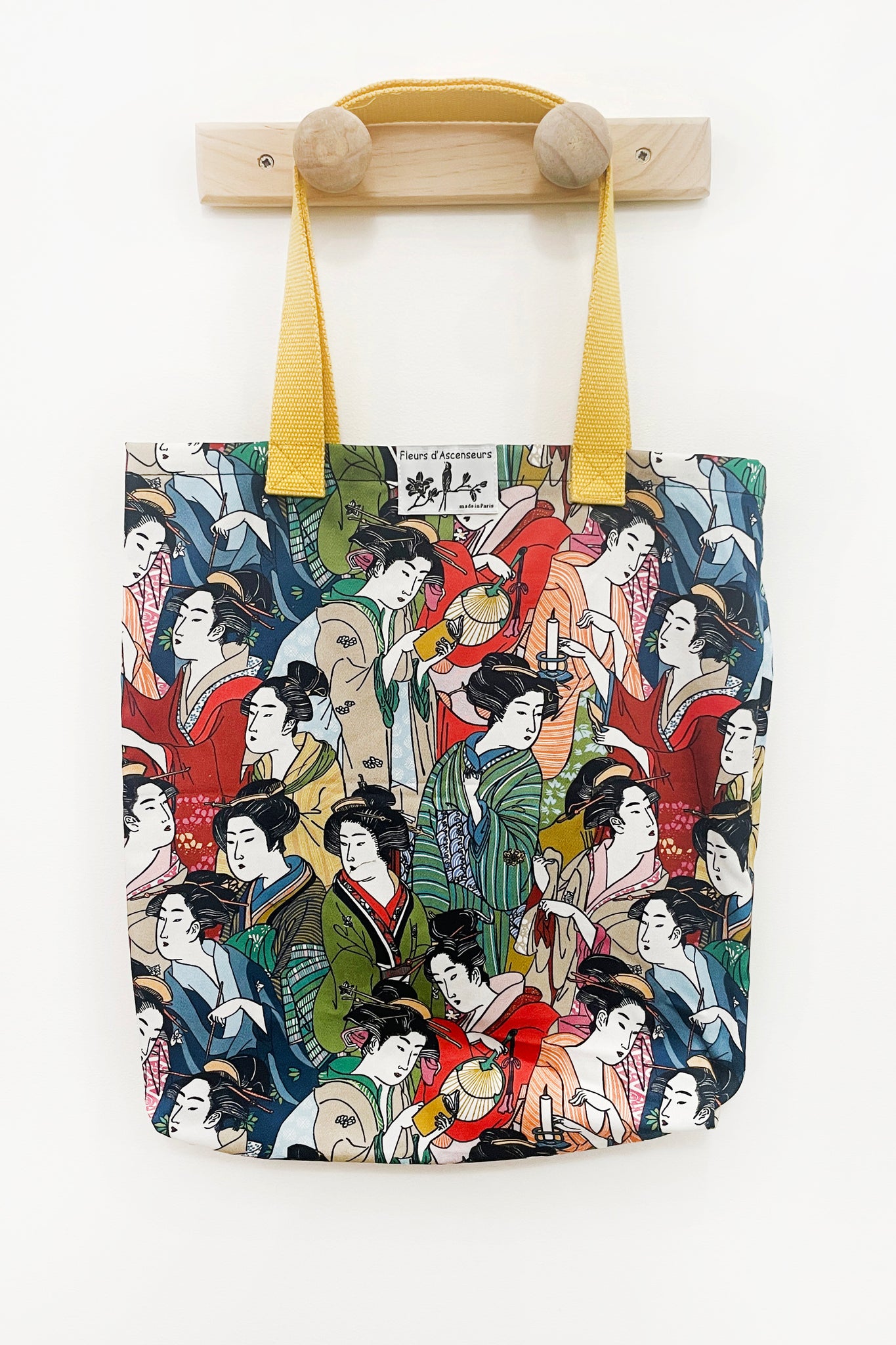 Sac totebag Geisha multicolore - Fleurs d'Ascenseurs
