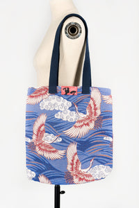 Sac totebag Grues et ciel bleu - Fleurs d'Ascenseurs