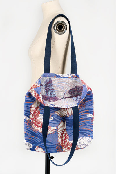 Sac totebag Grues et ciel bleu - Fleurs d'Ascenseurs
