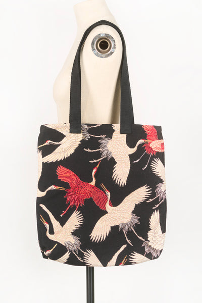 Sac totebag Grues noires - Fleurs d'Ascenseurs
