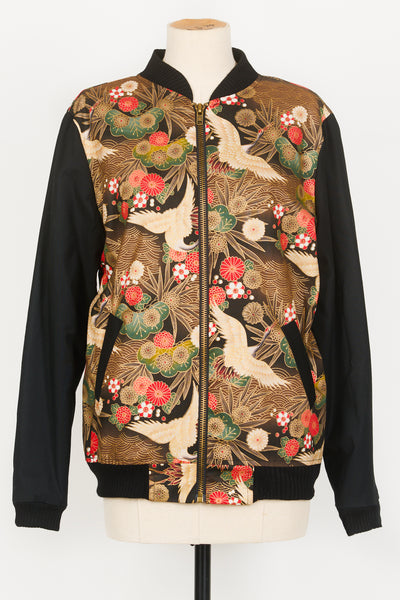 Veste bombers OTOKO Grues dans les pins - Fleurs d'Ascenseurs