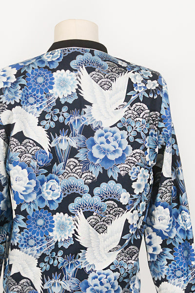Veste bombers SHURI Grues argent - Fleurs d'Ascenseurs