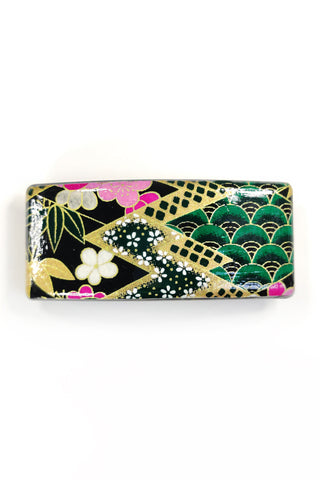 Barrette large WASHI Emeraude