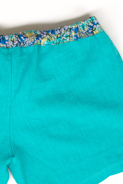 Short Japonais ORENJI Ume turquoise